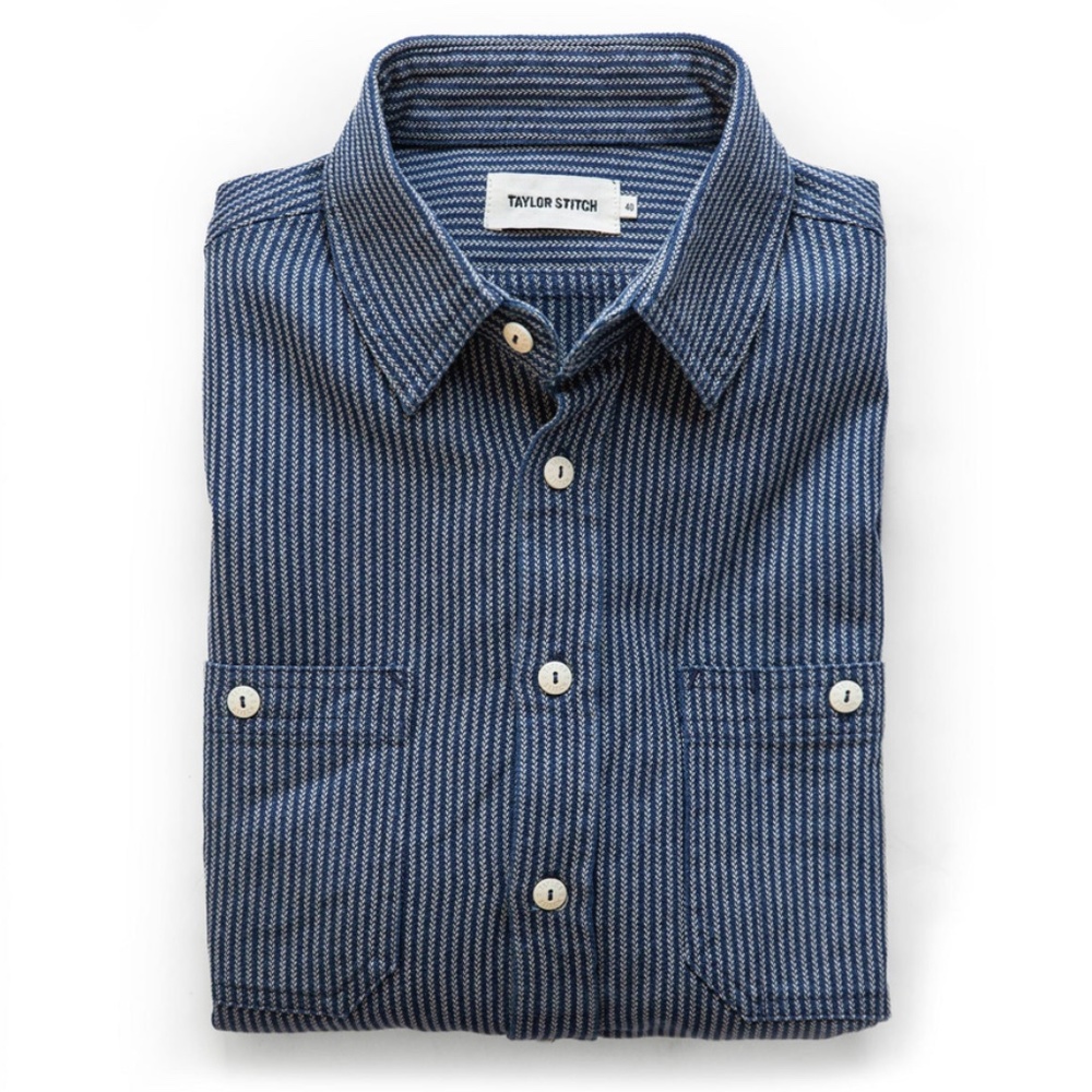 Taylor Stitch THE UTILITY SHIRT in Roped Indigo Size 46 / XXL